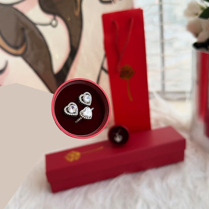 ✨ Conjunto “Rosa del Amor” – Joyería de Lujo en Plata 🎁